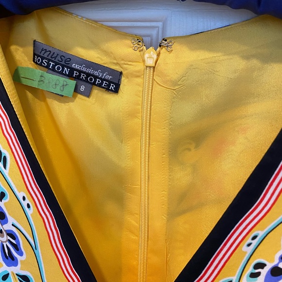 💥3 for $60💥Flawless silk Asian inspired dress. Muse Boston Proper head turner. 8 - Picture 11 of 13